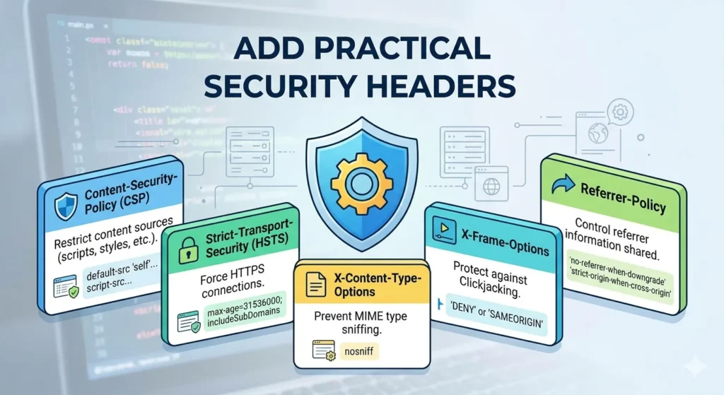 Add practical security headers